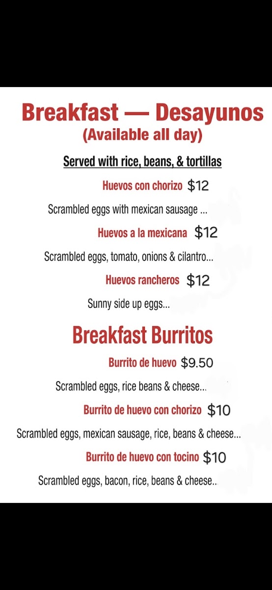 Lupita's Mexican Fast Food Menu - Image 1