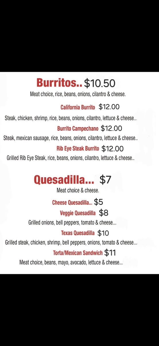 Lupita's Mexican Fast Food Menu - Image 3