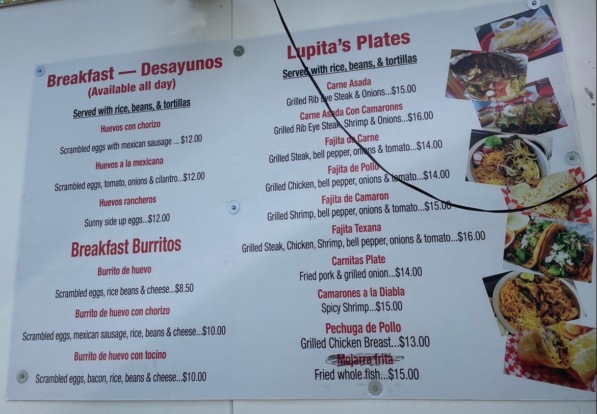 Lupita's Mexican Fast Food Menu - Image 5